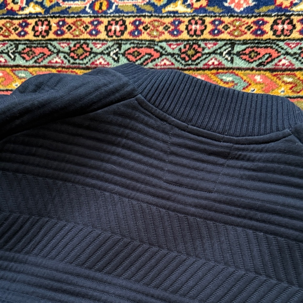 Men's BOSS Navy Blue Full Zip Sweater - Picture 5 of 7